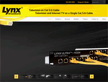 Tablet Screenshot of lynxbroadband.com